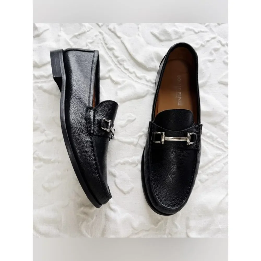 Donald Pliner Evanston Black Leather Bit Loafer Size 11.5